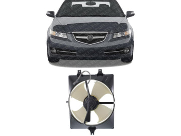 Front A/C Fan Shroud Assembly Right Passenger Side Direct Replacement Compatible with 2004-2008 Acura TL AC3113107 38615RDAA00