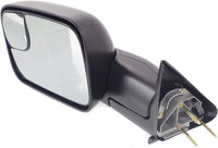 Front Towing Mirror Manual Adjust & Folding Non-Heated Textured Left Driver Side Direct Replacement Compatible With 1994-2001 Dodge Ram 1500/1994-2002 2500 3500 CH1320332