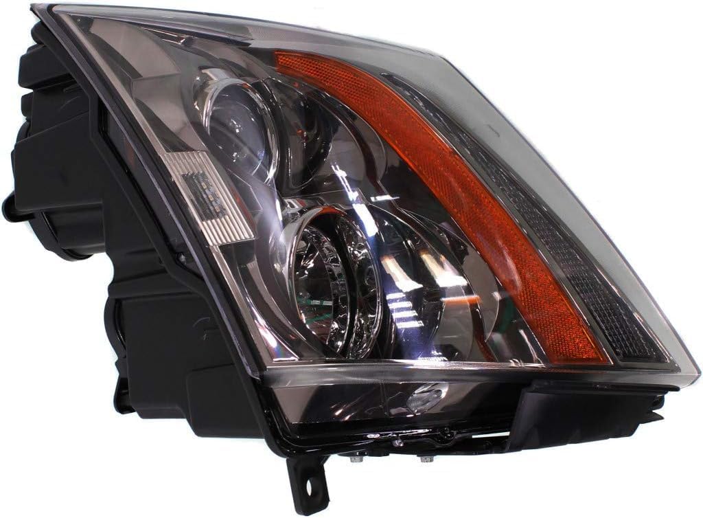 Set Of 2 Front Head Light Assembly Halogen Left Driver & Right Passenger Side Direct Replacement Compatible With 2008-2015 Cadillac CTS GM2502309 GM2503309 22783445 22783446