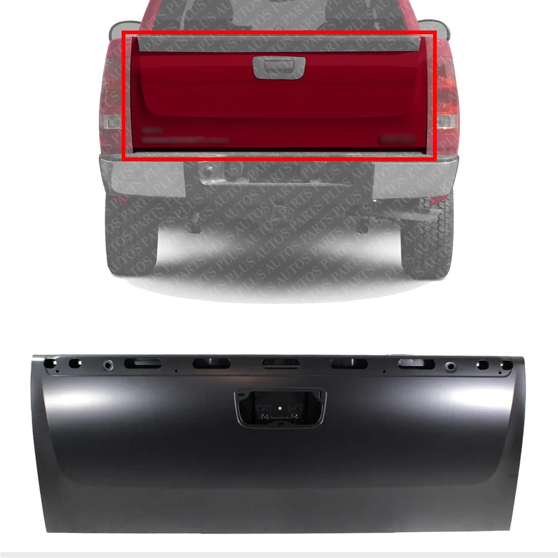 Tailgate Shell Primed Steel Direct Replacement Compatible with Chevrolet Silverado/GMC Sierra 1500 2007-2013 / 2500HD 3500HD 2007-2014 GM1900125 20885079