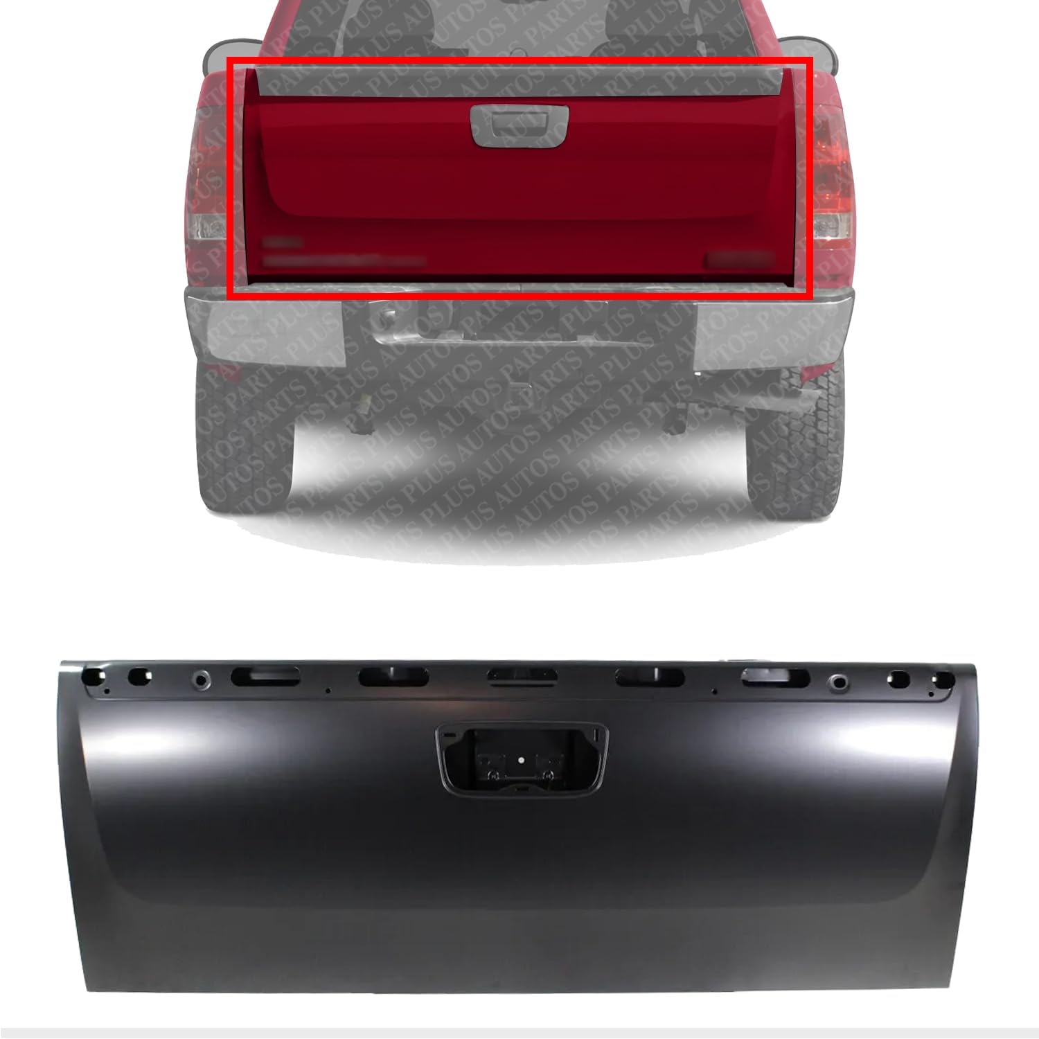 Tailgate Shell Primed Steel Direct Replacement Compatible with Chevrolet Silverado/GMC Sierra 1500 2007-2013 / 2500HD 3500HD 2007-2014 GM1900125 20885079