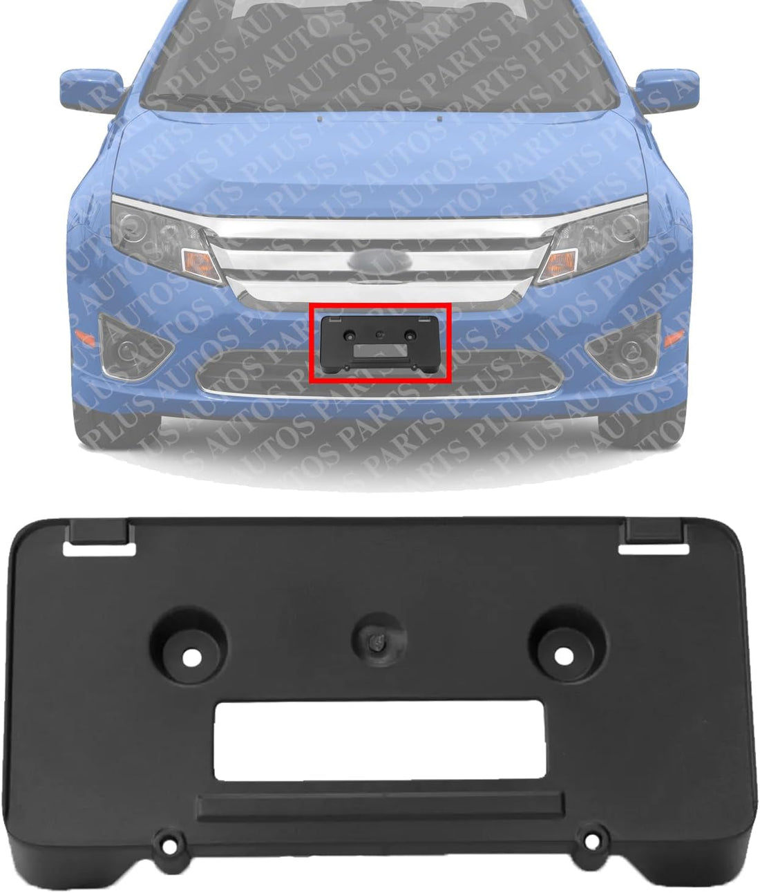 Front License Plate Bracket Direct Replacement Compatible with 2010-2012 Ford Fusion FO1068129 AE5Z17A385AA