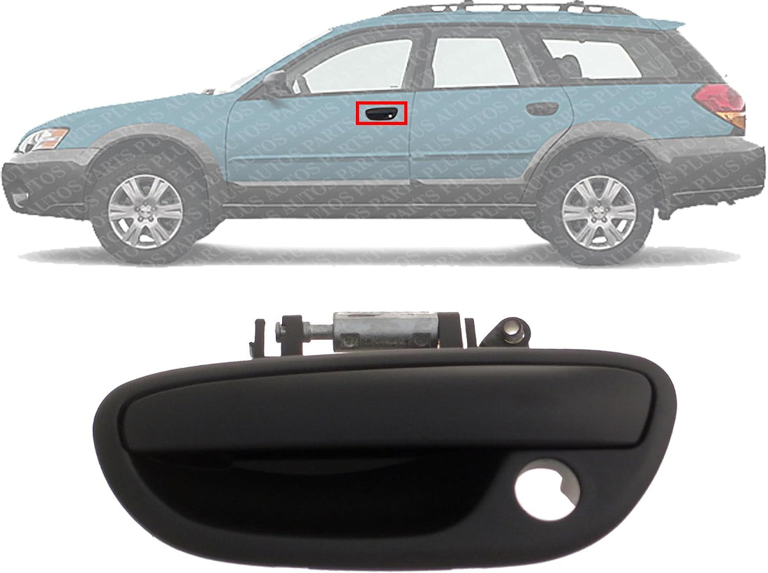 Front Exterior Door Handle Textured with Keyhole Left Driver Side Direct Replacement Compatible with 2005-2009 Subaru Legacy/Outback 61021AG03ANN