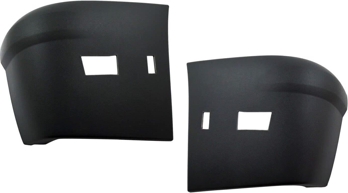Set Of 2 Rear Bumper End Cap Textured Left Driver & Right Passenger Side Direct Replacement Compatible With 2010-2013 Ford Transit Connect FO1105133 FO1104133 9T1Z17F774CA