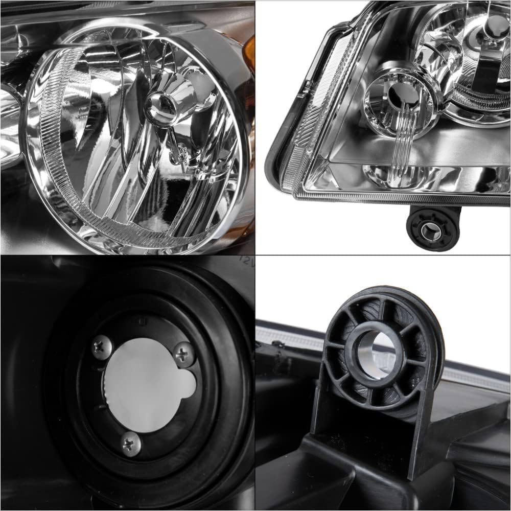 Set OF 2 Front Head Light Left Driver & Right Passenger Side Direct Replacement Compatible With 2011-2020 Grand Caravan / 2008-2016 Chrysler Town & Country CH2502192 CH2503192