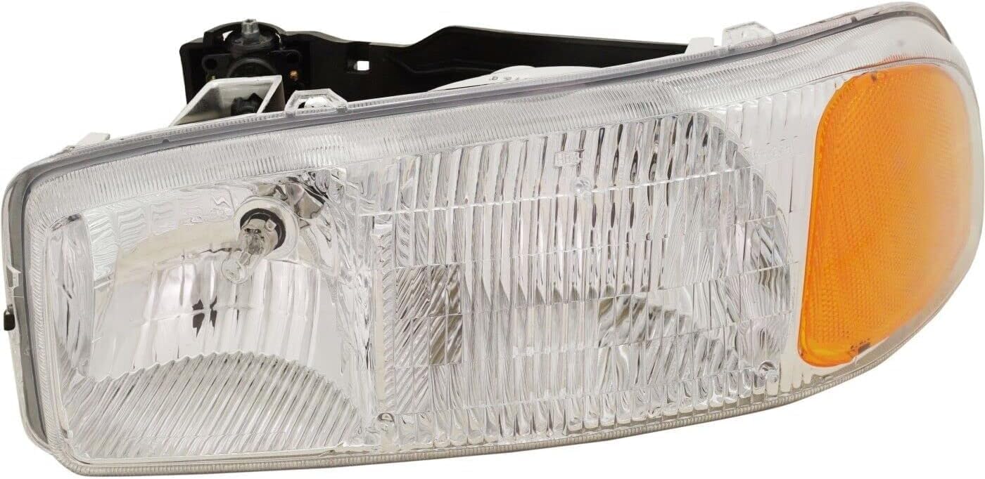 AUTOS PARTS PLUS Front Headlights Assembly + Corner Park Lamp Left Driver & Right Passenger Side Direct Replacement Compatible With GMC Sierra 1500 2500HD 3500 1999-2006 / Yukon 2000-2006 GM2502188