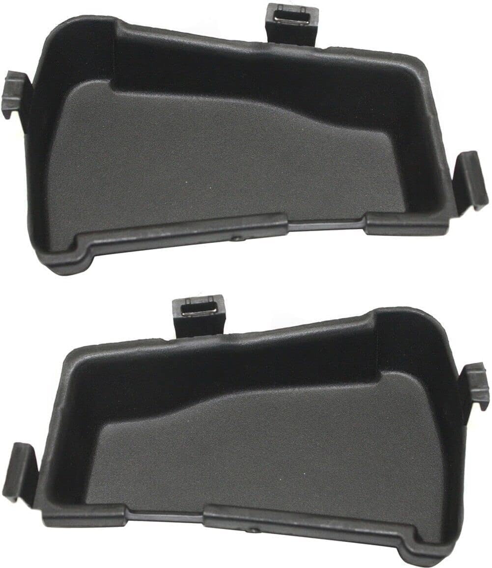 Set Of 2 Front Fog Light Inner Molding Plastic Left Driver & Right Passenger Side Direct Replacement Compatible With 2014-2016 BMW 5-Series BM1038140 BM1039140