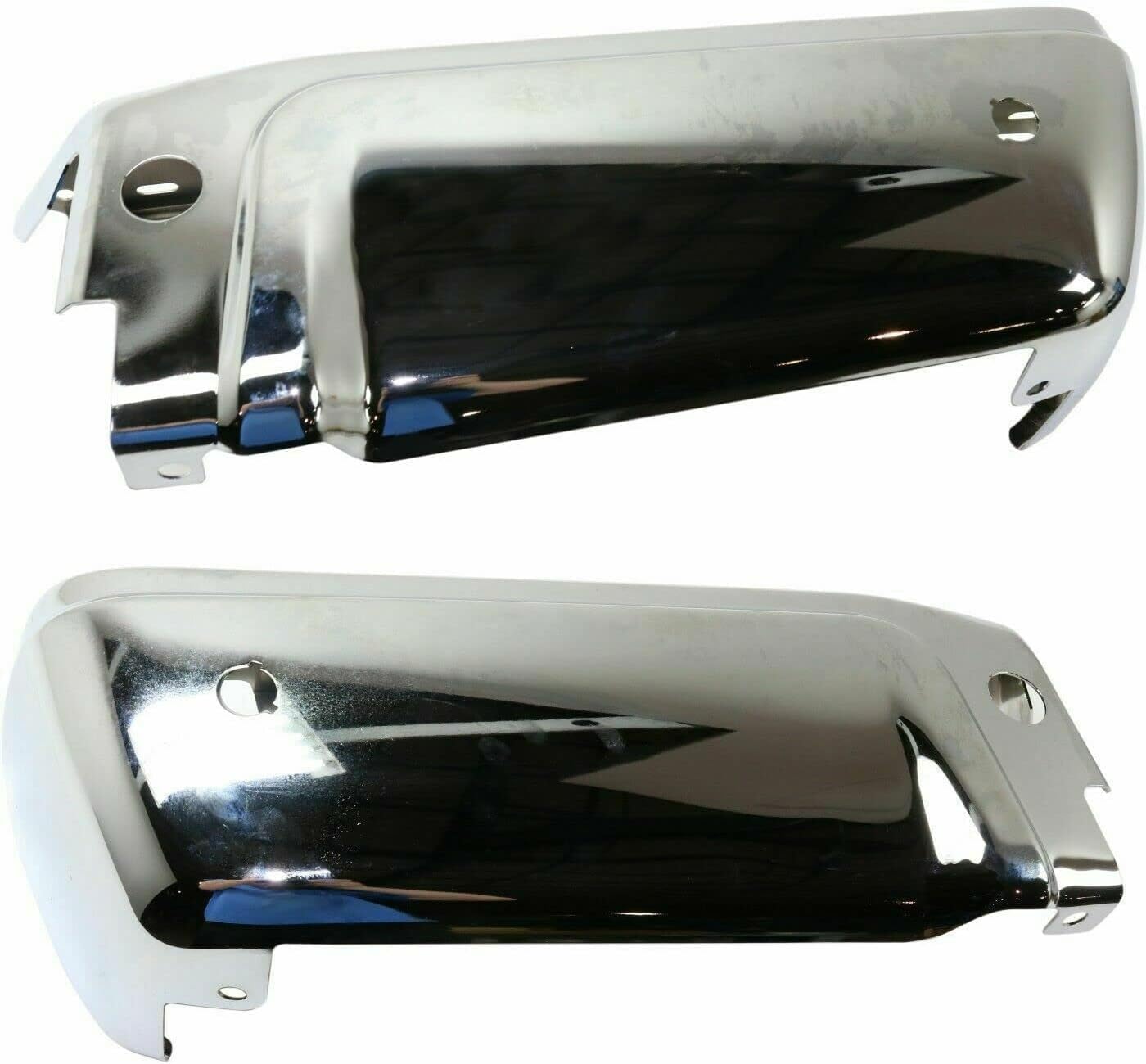 Set Of 2 Rear Step Bumper Face Bar Chrome Left Driver & Right Passenger Side Direct Replacement Compatible With 2008-2016 Ford F-Series FO1105121 FO1104121 9C3Z17906D-PFM