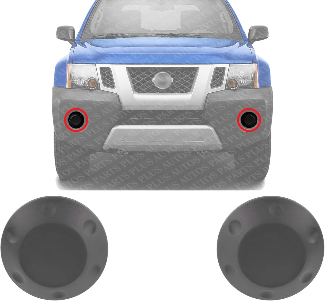 Set Of 2 Front Fog Light Cover Textured Plastic Right Passenger & Left Driver Side Direct Replacement Compatible With 2005-2015 Nissan Xterra / 2013-2021 Frontier NI1038135 62256EA000
