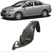 Front Fender Liner Vacuum Form Left Driver Side Direct Replacement Compatible With 2009-2010 Toyota Corolla TO1248149 5387602260