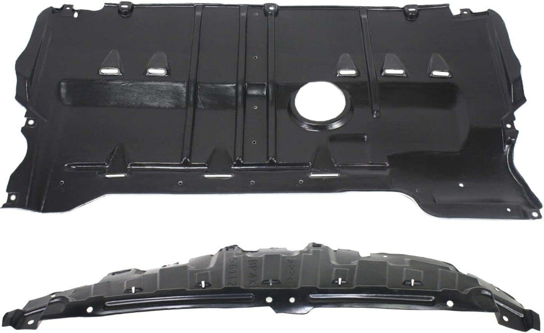 Front & Rear Engine Splash Shields Under Cover Direct Replacement Compatible with Mazda 3 2004-2009 MA1228103 MA1228100 BP4K56111M BP4K56112