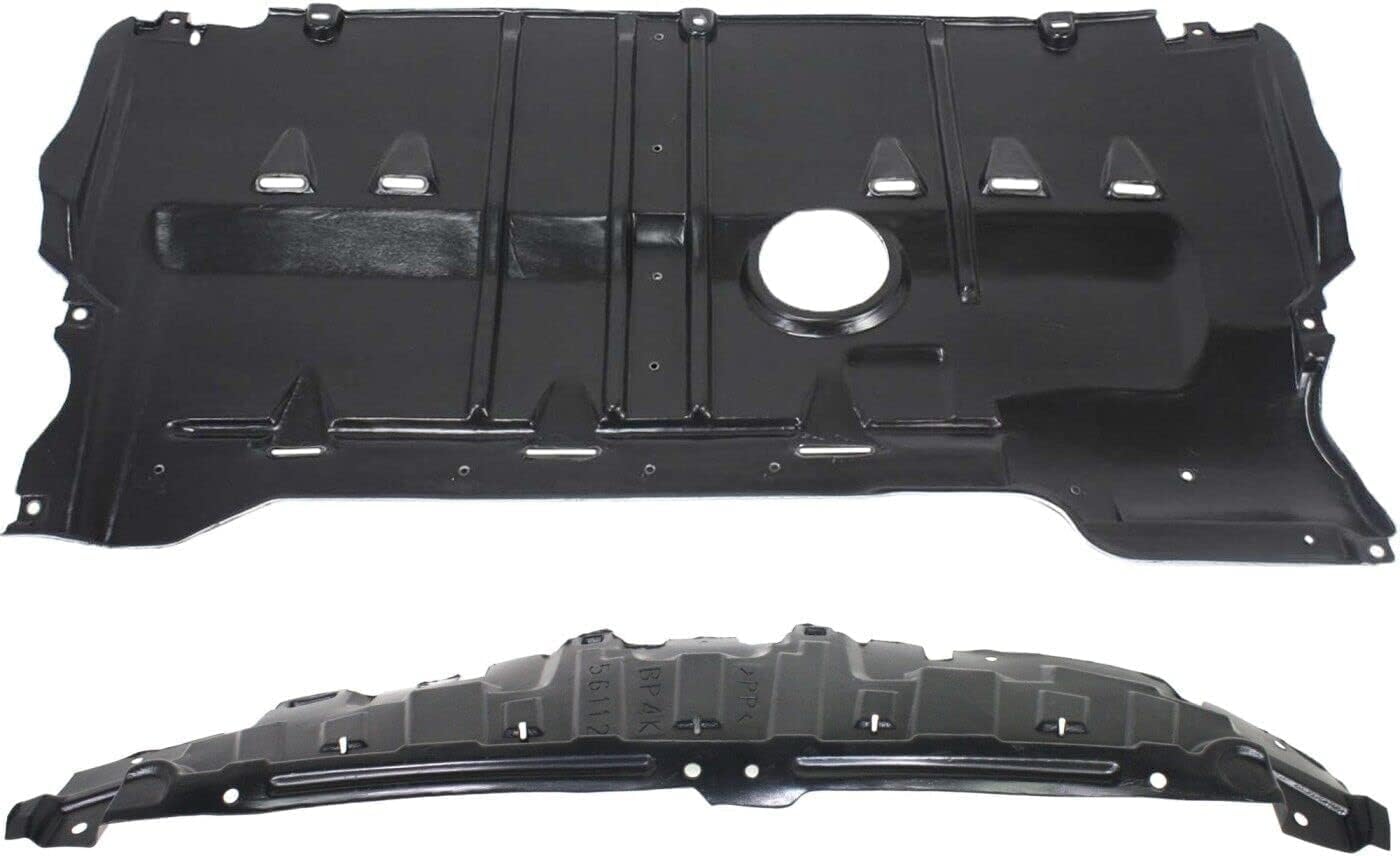 Front & Rear Engine Splash Shields Under Cover Direct Replacement Compatible with Mazda 3 2004-2009 MA1228103 MA1228100 BP4K56111M BP4K56112