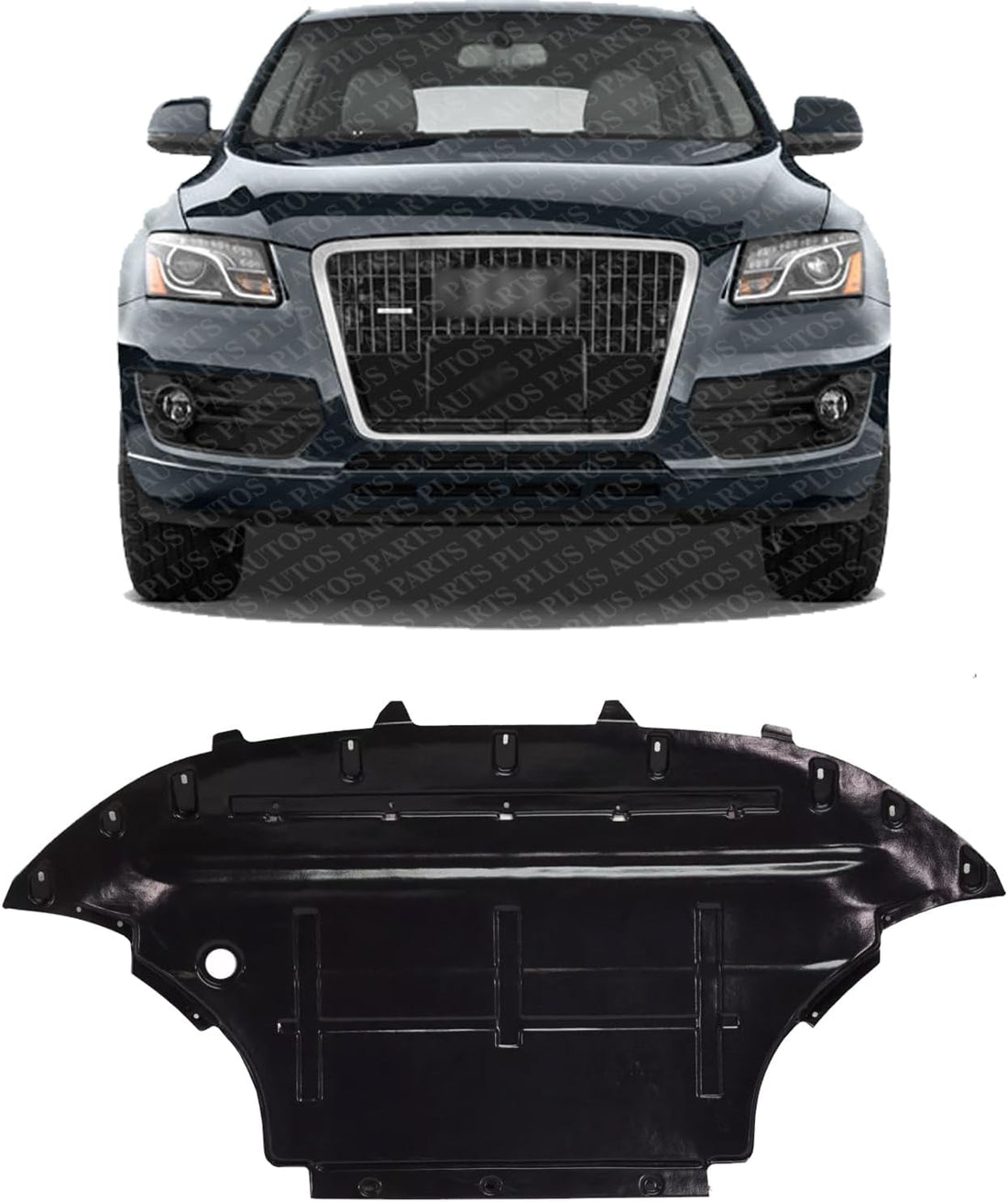 Front Engine Splash Shield Under Cover Direct Replacement Compatible with 2009-2012 Audi Q5 AU1228126 8R0863821C