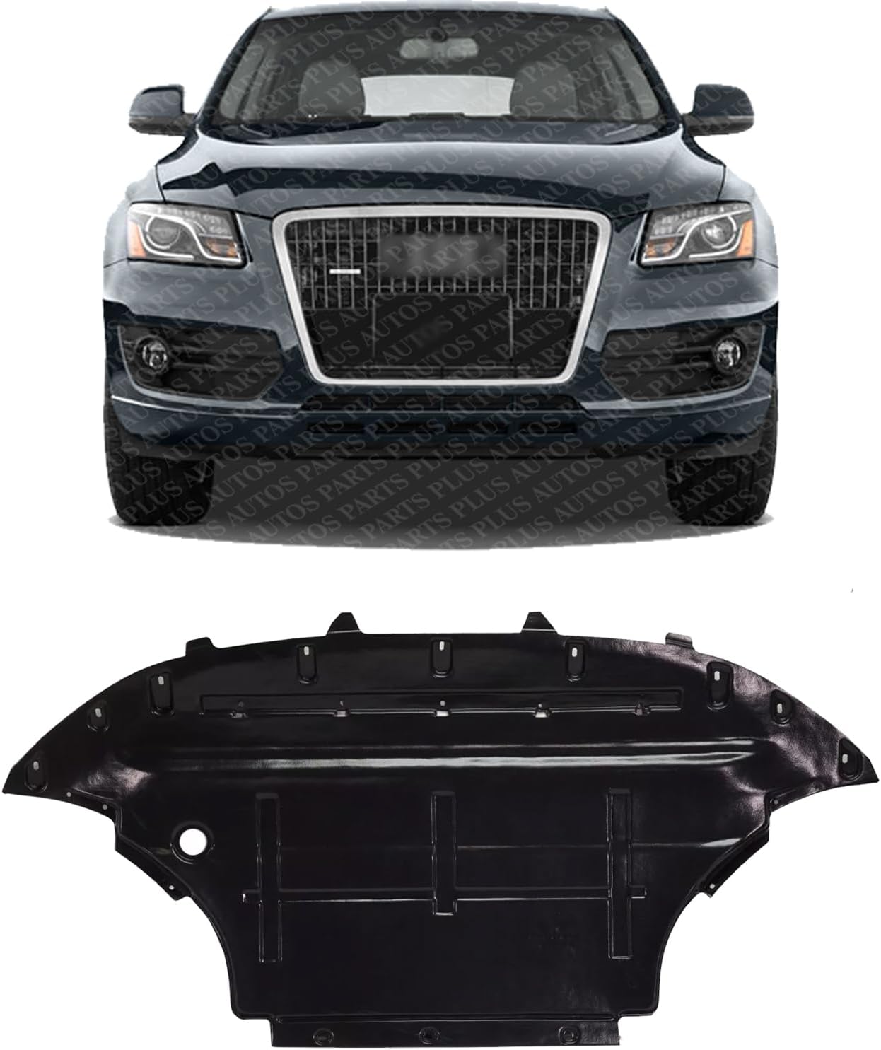 Front Engine Splash Shield Under Cover Direct Replacement Compatible with 2009-2012 Audi Q5 AU1228126 8R0863821C