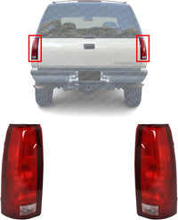 Set Of 2 Tail Light Lens And Housing Right Passenger & Left Driver Side Direct Replacement Compatible With 1988-2000 Chevrolet & GMC C/K-Series 5977868-PFM 5977867-PFM