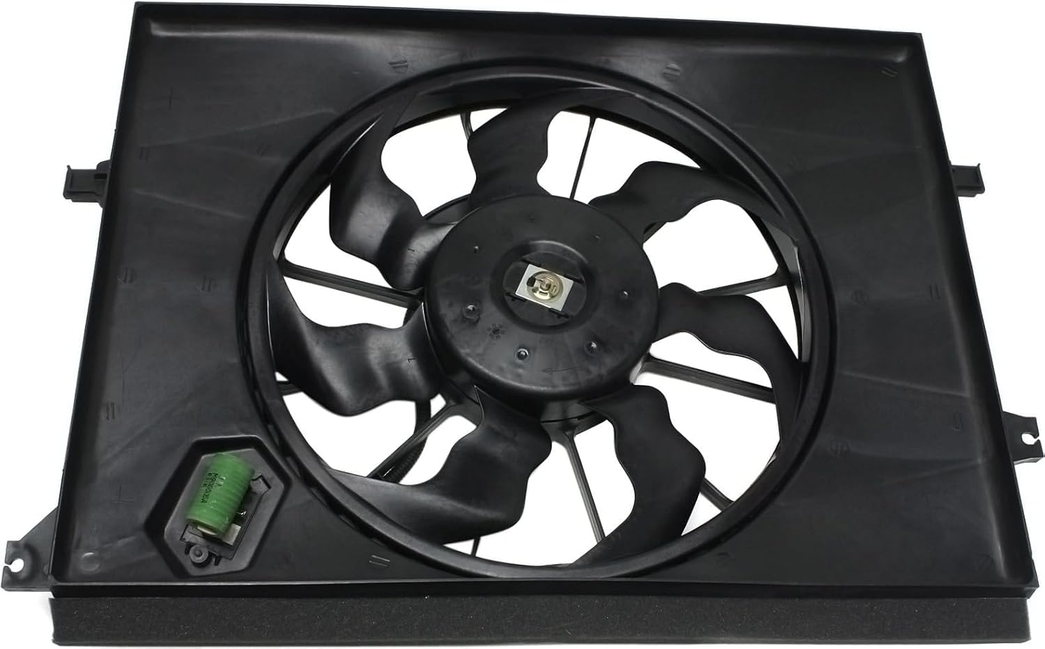 Front Radiator Cooling Fan Assembly Direct Replacement Compatible with 2010-2011 Kia Soul KI3115129 253802K100