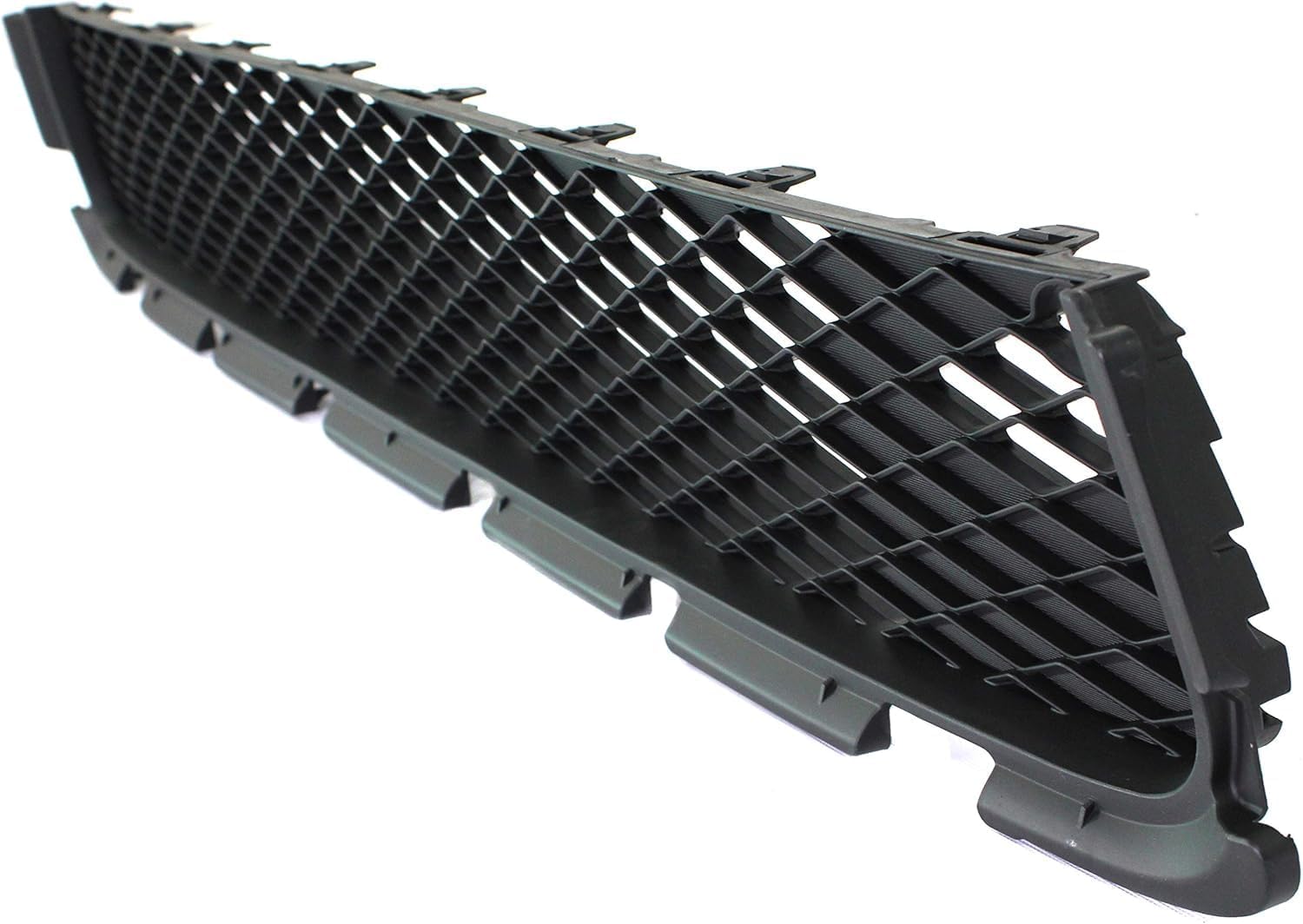 Front Bumper Cover Primed Plastic + Upper & Lower Grille Direct Replacement Compatible With 2011-2012 Mitsubishi Outlander/RVR