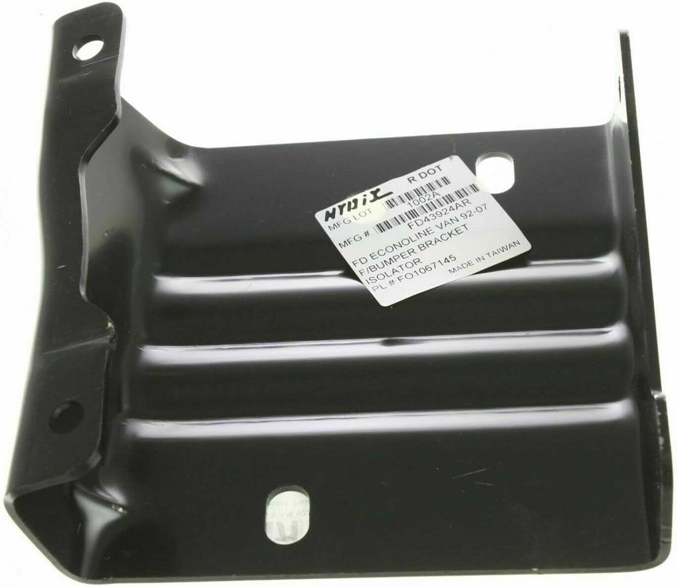 Front Bumper Lower Bracket Right Passenger Side Direct Replacement Compatible With 1992-2007 Ford E-Series Van FO1067145 F2UZ17B883A
