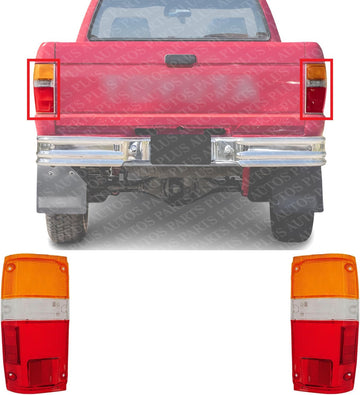 Set Of 2 Tail Light Lens Right Passenger & Left Driver Side Direct Replacement Compatible With 1984-1989 Toyota 4Runner / 1984-1988 Pickup TO2809102 TO2808102 8155189133 8156189133