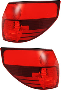 Set Of 2 Tail Light Outer Lens And Housing Left Driver & Right Passenger Side Direct Replacement Compatible With 2004-2005 Toyota Sienna 81550AE010-PFM 81560AE010-PFM