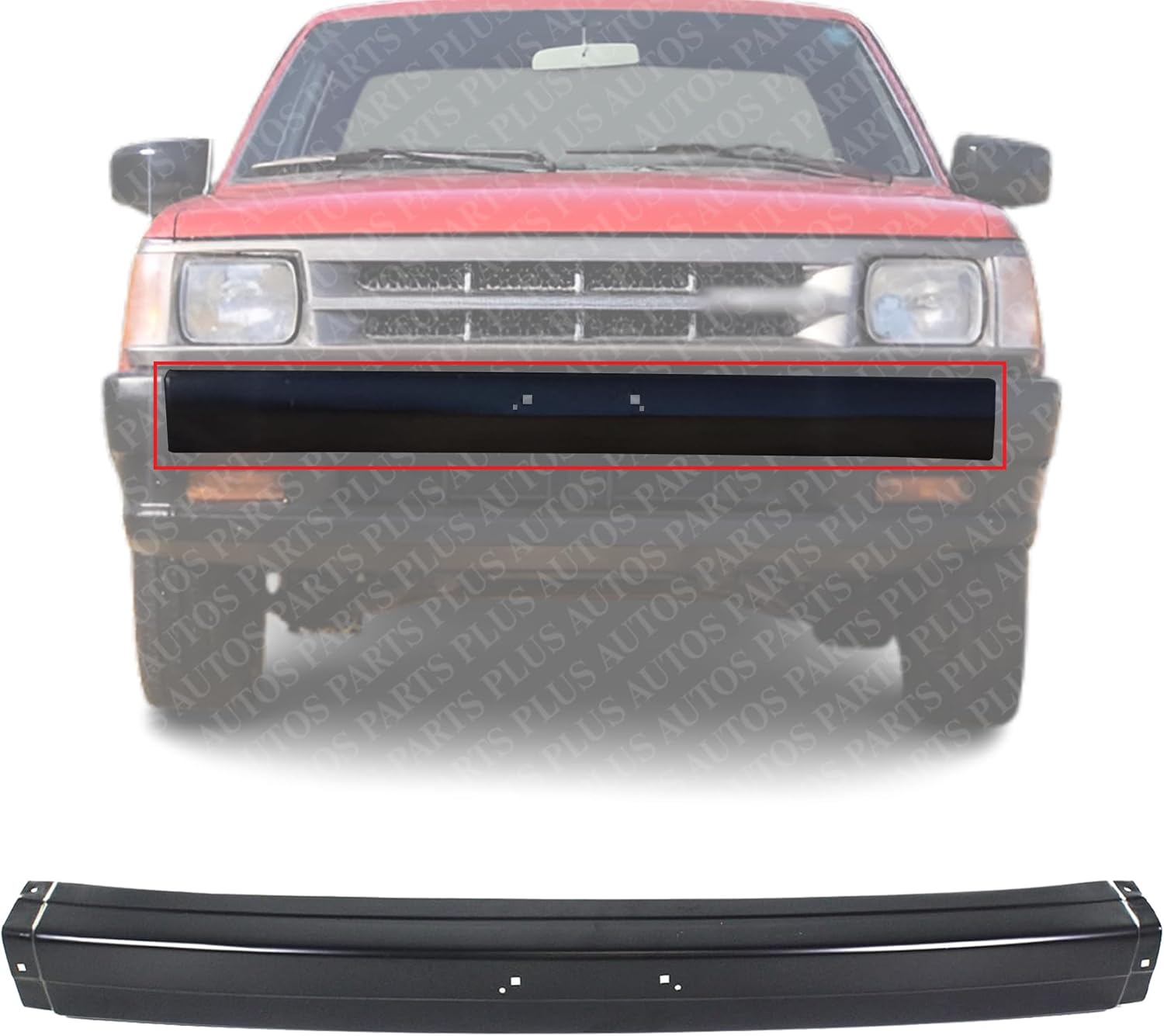 Front Bumper Primed Steel Without Molding Holes Direct Replacement Compatible With 1986-1993 Mazda Pickup MA1002113 UE6050030B