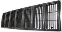 Front Header Panel Thermoplastic + Grille + Headlight Door Bezel Direct Replacement Compatible With 1997-2001 Jeep Cherokee CH1220115 CH1200208 CH2513157 CH2512157 55055233AF