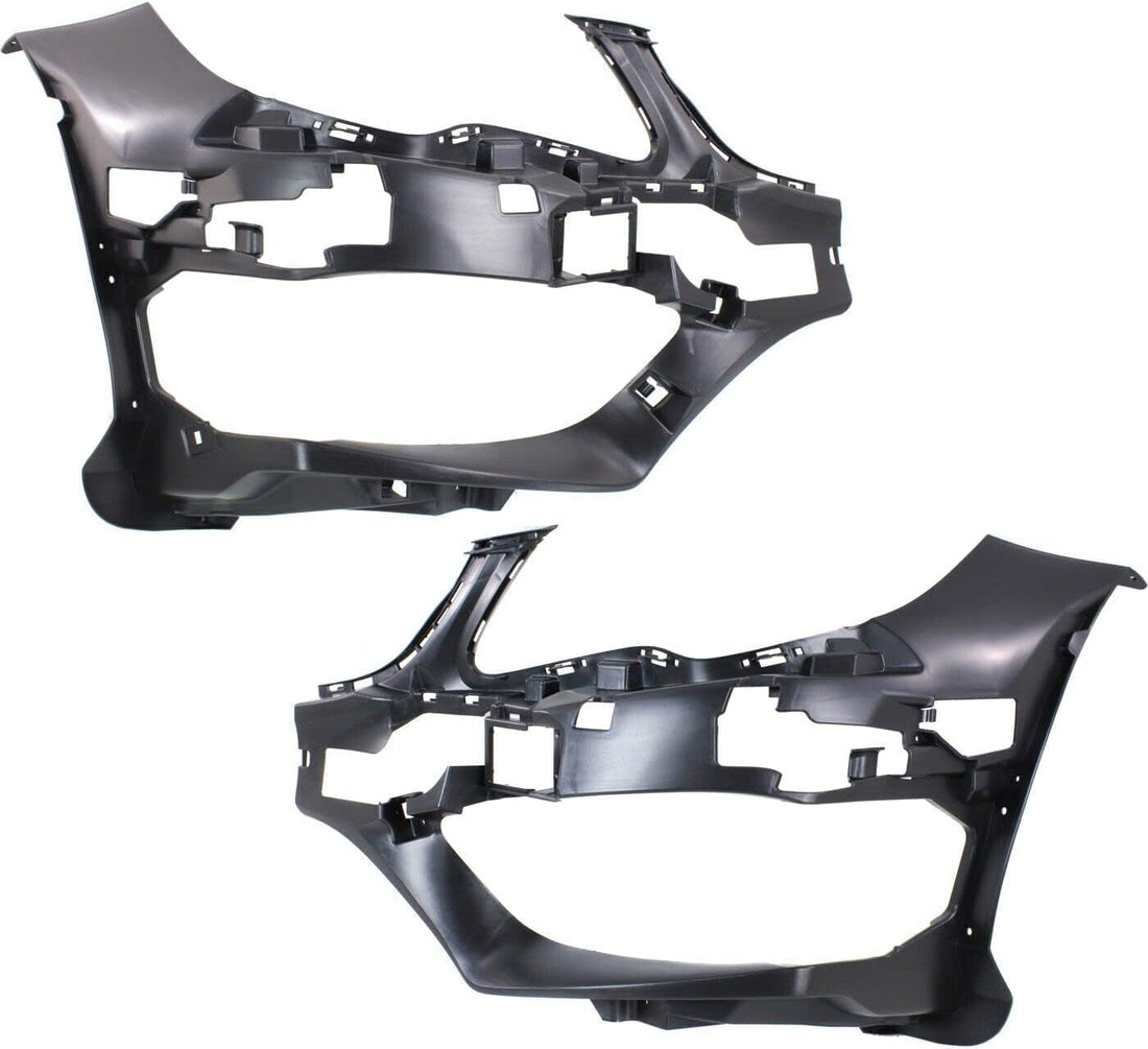 Set of 2 Front Bumper Cover Support Bracket Plastic Left Driver & Right Passenger Side Direct Replacement Compatible with 2014-2017 Mercedes Benz E-Class MB1043115 MB1042115