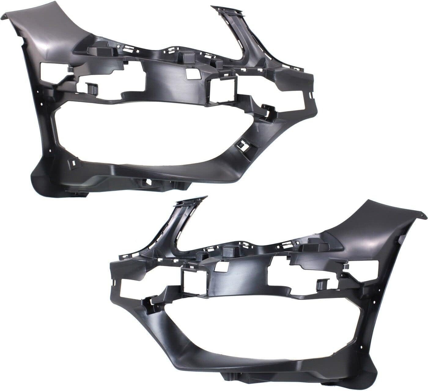 Set of 2 Front Bumper Cover Support Bracket Plastic Left Driver & Right Passenger Side Direct Replacement Compatible with 2014-2017 Mercedes Benz E-Class MB1043115 MB1042115