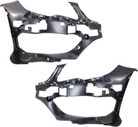 Set of 2 Front Bumper Cover Support Bracket Plastic Left Driver & Right Passenger Side Direct Replacement Compatible with 2014-2017 Mercedes Benz E-Class MB1043115 MB1042115