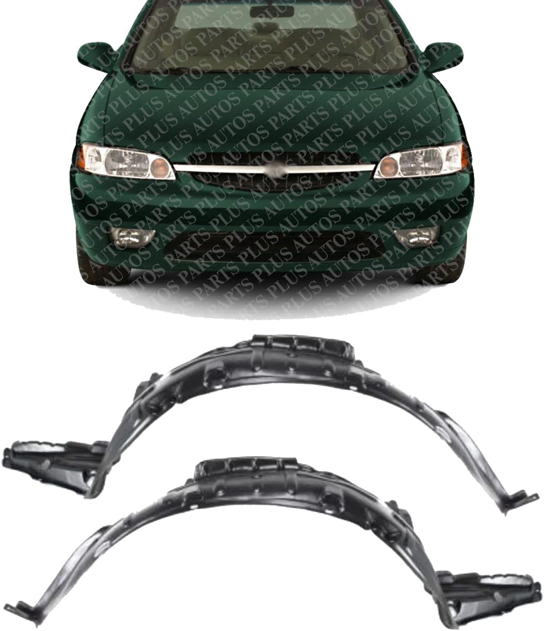 Set Of 2 Front Fender Liners Left Driver & Right Passenger Side Direct Replacement Compatible With 2000-2001 Nissan Altima NI1251110 NI1250110 638420Z800 638430Z800