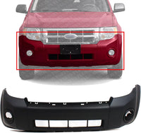 Front Bumper Cover Primed Direct Replacement Compatible With 2008-2012 Ford Escape FO1000621 8L8Z17D957CPTM