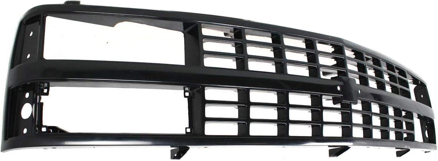 Front Grille Primed Shell And Insert Plastic Direct Replacement Compatible With 1988-1993 Chevrolet / 1992-1993 Blazer C/K-Series GM1200228 88960431