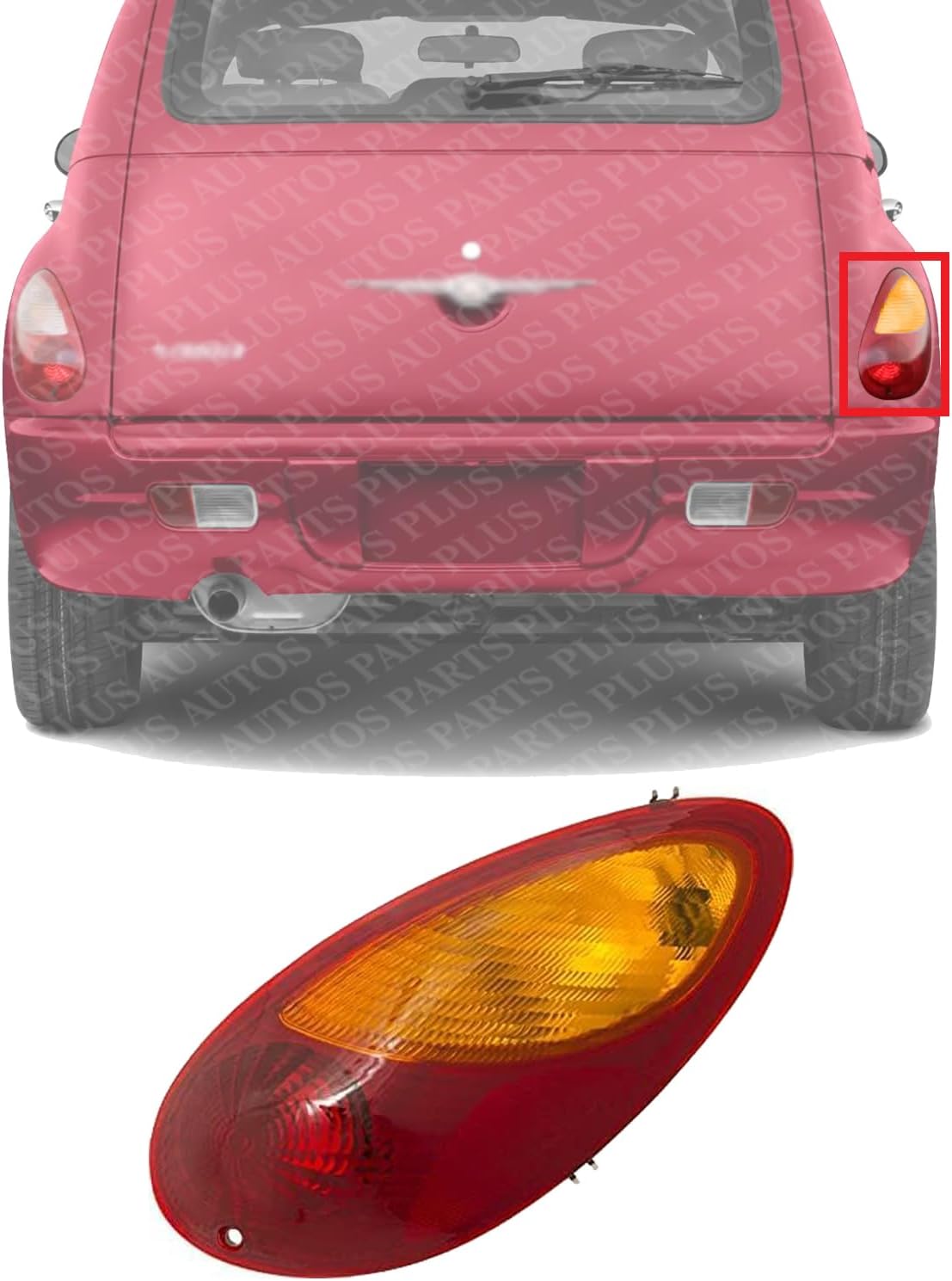 Tail Light Assembly Right Passenger Side Direct Replacement Compatible With 2001-2005 Chrysler PT Cruiser CH2801145 5288742AG