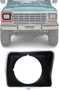 Front Head Light Door Bezel Right Passenger Side Direct Replacement Compatible With 1978-1979 Ford F-Series FO2513102 D8TZ13064A