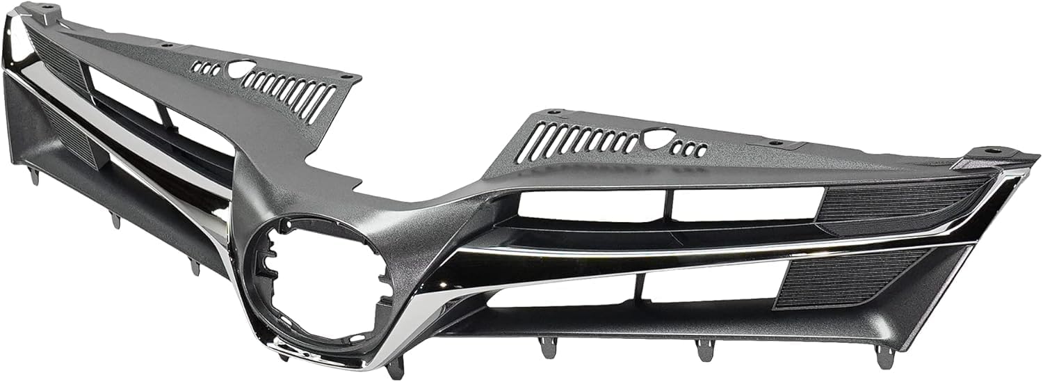 Front Grille Assembly Chrome Shell With Painted Dark Gray Insert Plastic Direct Replacement Compatible With 2018-2020 Toyota Sienna TO1200430 5310108170
