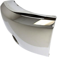 Front Bumper End Cap Chrome Plastic Left Driver Side With Fog Light Holes Direct Replacement Compatible With 2007-2013 Chevrolet Silverado 1500 GM1004156 20985757