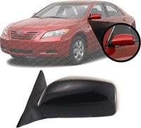 Front Power Mirror Non Folding & Heated Primed Without Auto-Dimming/Memory & Signal Light Left Driver Side Direct Replacement Compatible With 2007-2011 Toyota Camry TO1320215