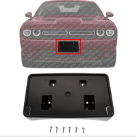 AUTOS PARTS PLUS Front License Plate Bracket Textured Direct Replacement Compatible with 2015-2023 Dodge Challenger CH1068146 68175091AA