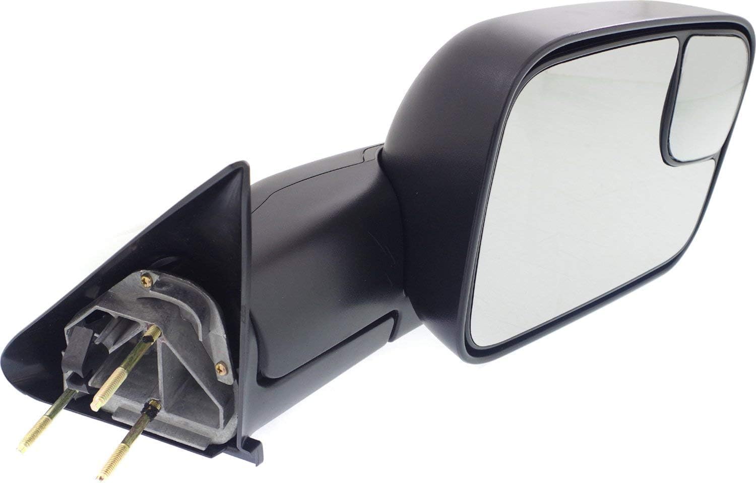 Set OF 2 Front Towing Mirror Manual Adjust Non-Heated Textured Left Driver And Right Passenger Side Direct Replacement Compatible With 1994-2001 Dodge Ram 1500/1994-2002 2500 3500