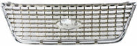 Front Grille Chrome Shell with Painted Silver Insert Direct Replacement Compatible With 2003-2006 Ford Expedition FO1200400 2L1Z8200BAA
