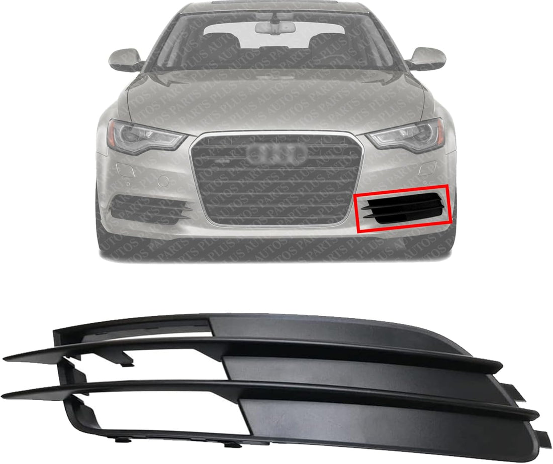 Front Fog Light Cover Primed Left Driver Side Direct Replacement Compatible With 2012-2015 Audi A6 AU1038124 4G08076819B9