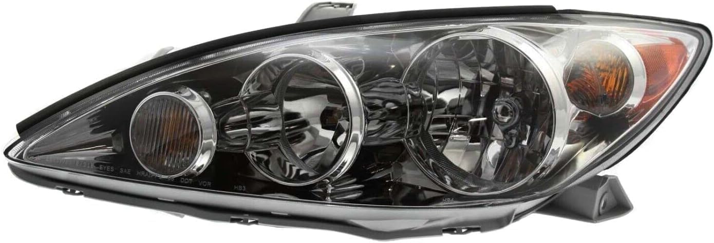 Set Of 2 Front Head Light Assembly Plastic Left Driver & Right Passenger Side Direct Replacement Compatible With 2005-2006 Toyota Camry TO2502155 TO2503155 8115006180 8111006180