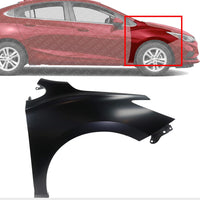 Front Fender Primed Steel Right Passenger Side Direct Replacement Compatible With 2016-2019 Chevrolet Cruze GM1241396 84123270