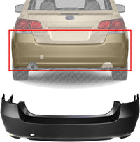 Rear Bumper Cover Primed Direct Replacement Compatible With 2010-2014 Subaru Legacy SU1100165 57704AJ06A