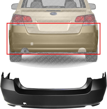 Rear Bumper Cover Primed Direct Replacement Compatible With 2010-2014 Subaru Legacy SU1100165 57704AJ06A