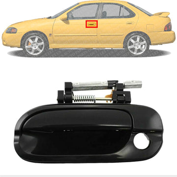 Front Exterior Door Handle with Keyhole Left Driver Side Direct Replacement Compatible with 2000-2006 Nissan Sentra NI1310117 806076Z608-PFM 806076Z603