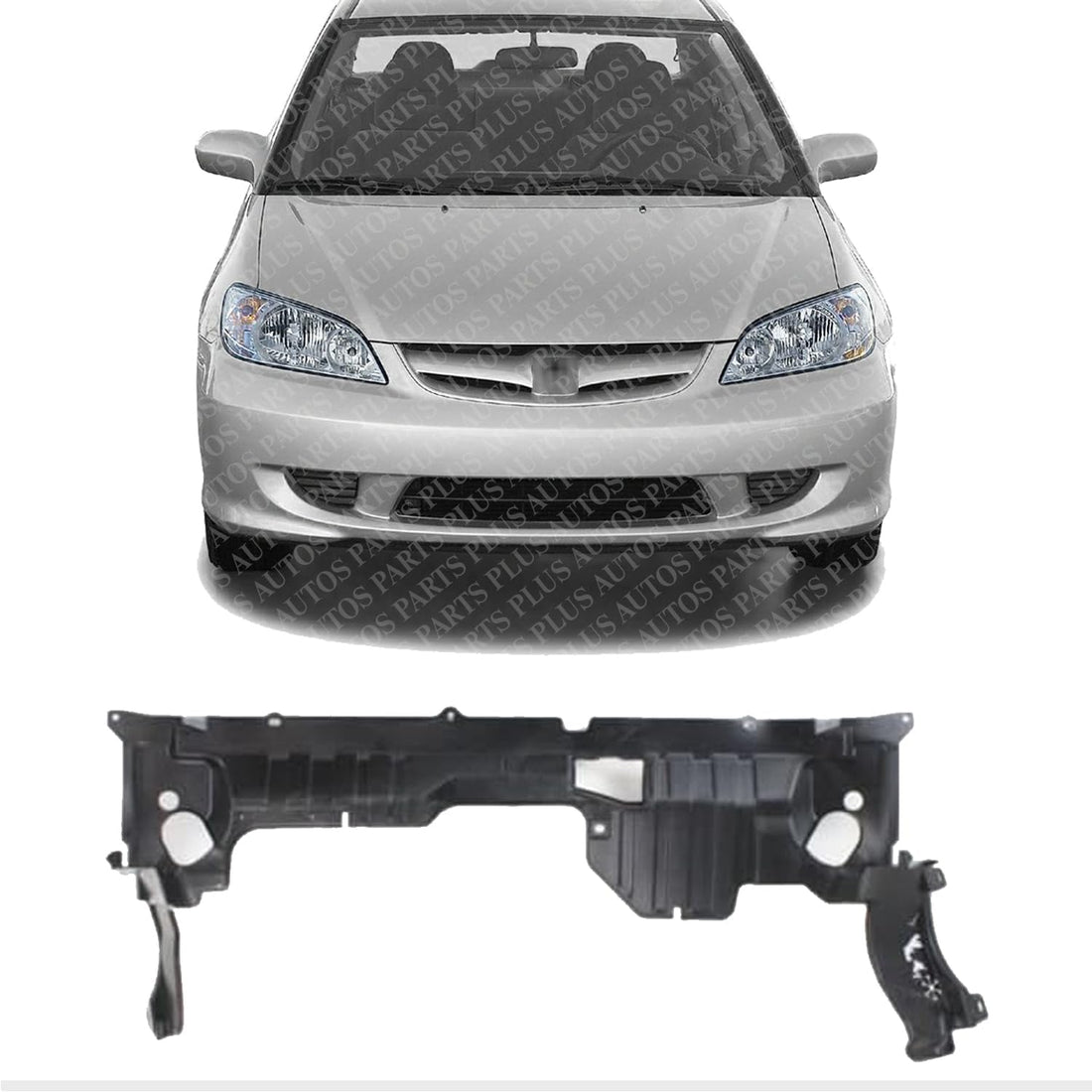 Front Engine Splash Shield Under Cover Direct Replacement Compatible with 2001-2005 Honda Civic HO4151101 74111S5AA00