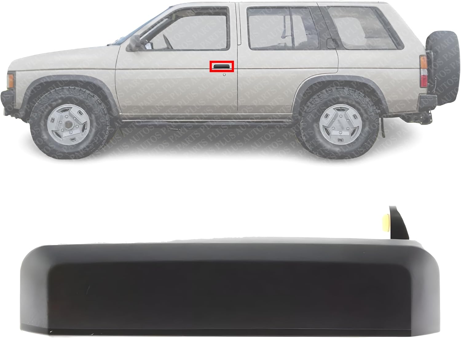 Front Exterior Door Handle Textured Left Driver Side Direct Replacement Compatible with 1986-1997 Nissan Pickup NI1310102 8060701A10