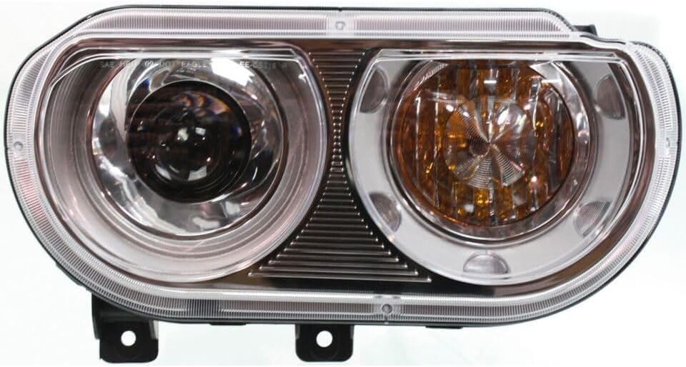 Set Of 2 Front Head Light Lens And Housing Right Passenger & Left Driver Side Direct Replacement Compatible With 2008-2014 Dodge Challenger CH2503219 CH2502219 5028778AB 5028779AB