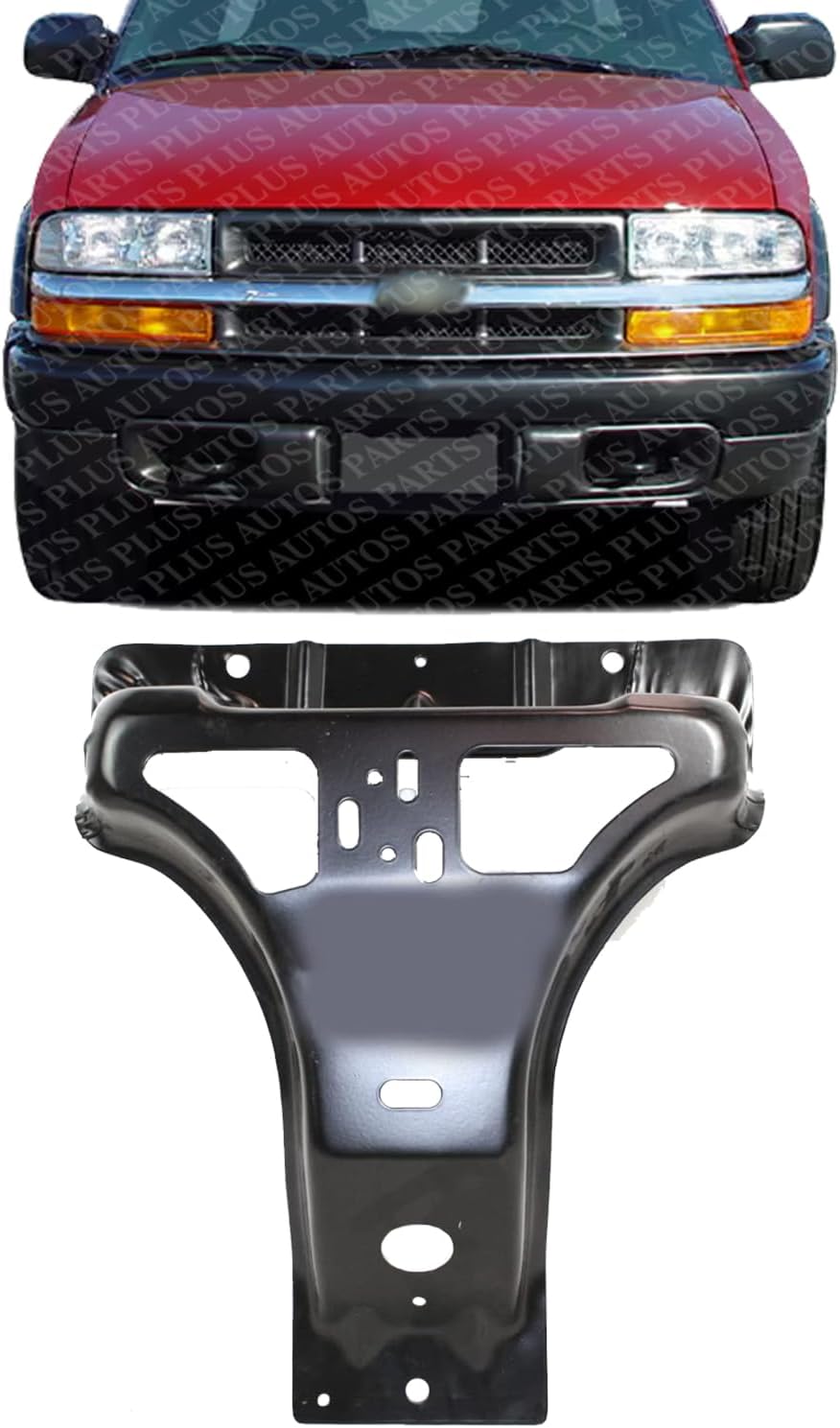 Front Radiator Center Support Steel Direct Replacement Compatible With 1994-2004 Chevrolet S10 Pickup / 1995-2005 Blazer GM1225179 15732160